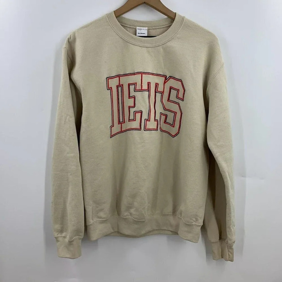 Iets Fans Women's Embordered Logo Crew Cab Long Sleeve Sweatshirt Size XS NWT - Picture 1 of 13